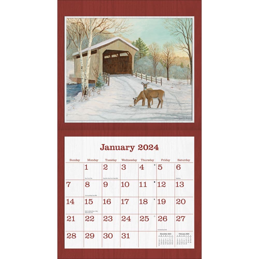 Covered Bridge 2024 Wall Calendar