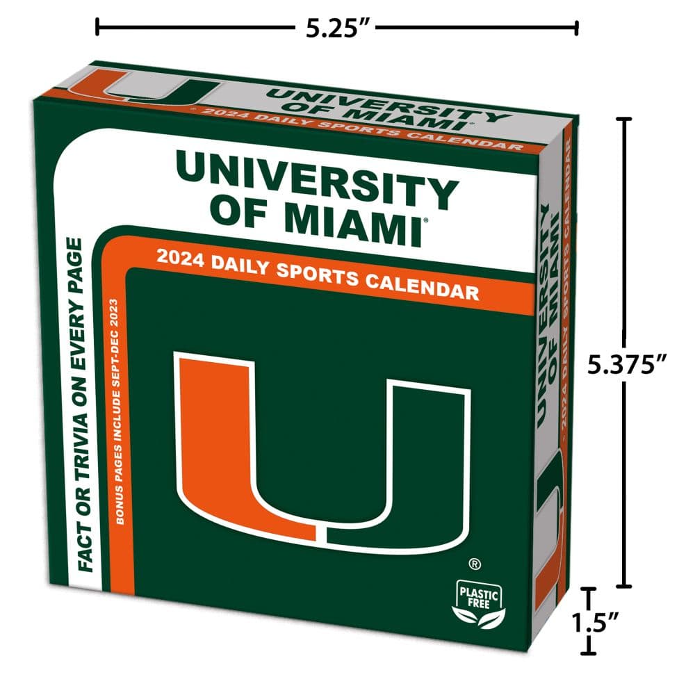 Miami Hurricanes 2024 Desk Calendar