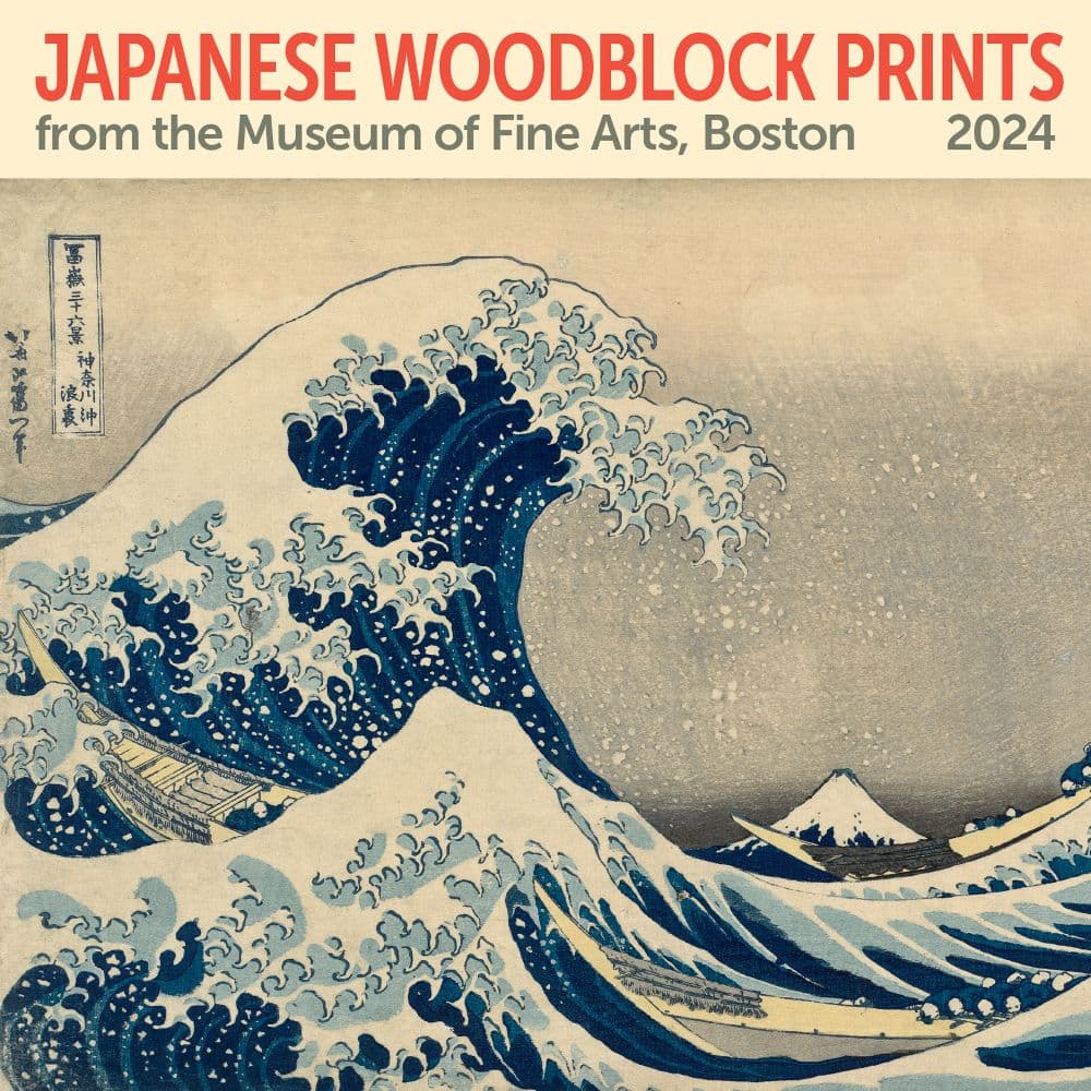 Japanese Woodblocks MFA 2024 Wall Calendar