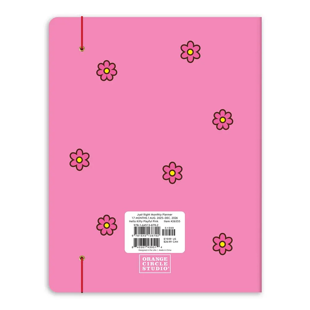 Hello Kitty Playful Pink 2026 Monthly Planner