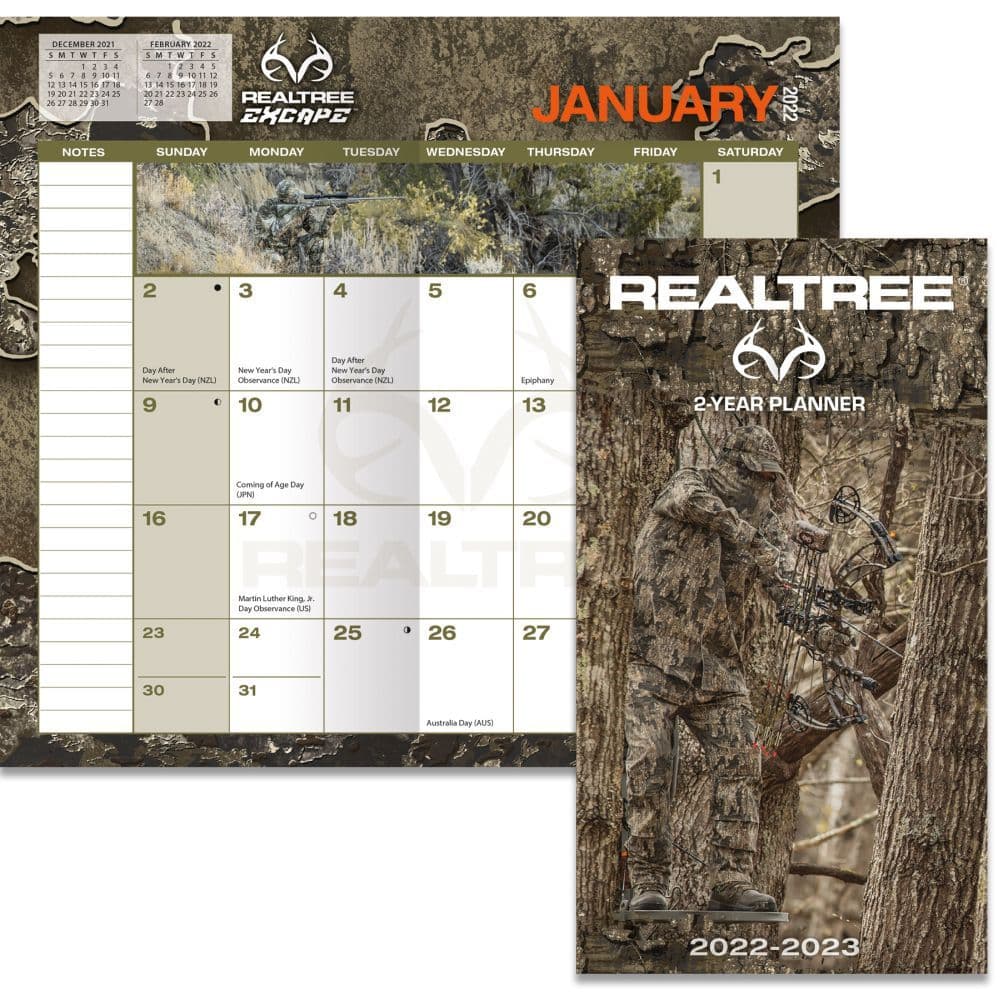 Realtree Hidden Hunter 2022 Two Year Planner - Calendars.com