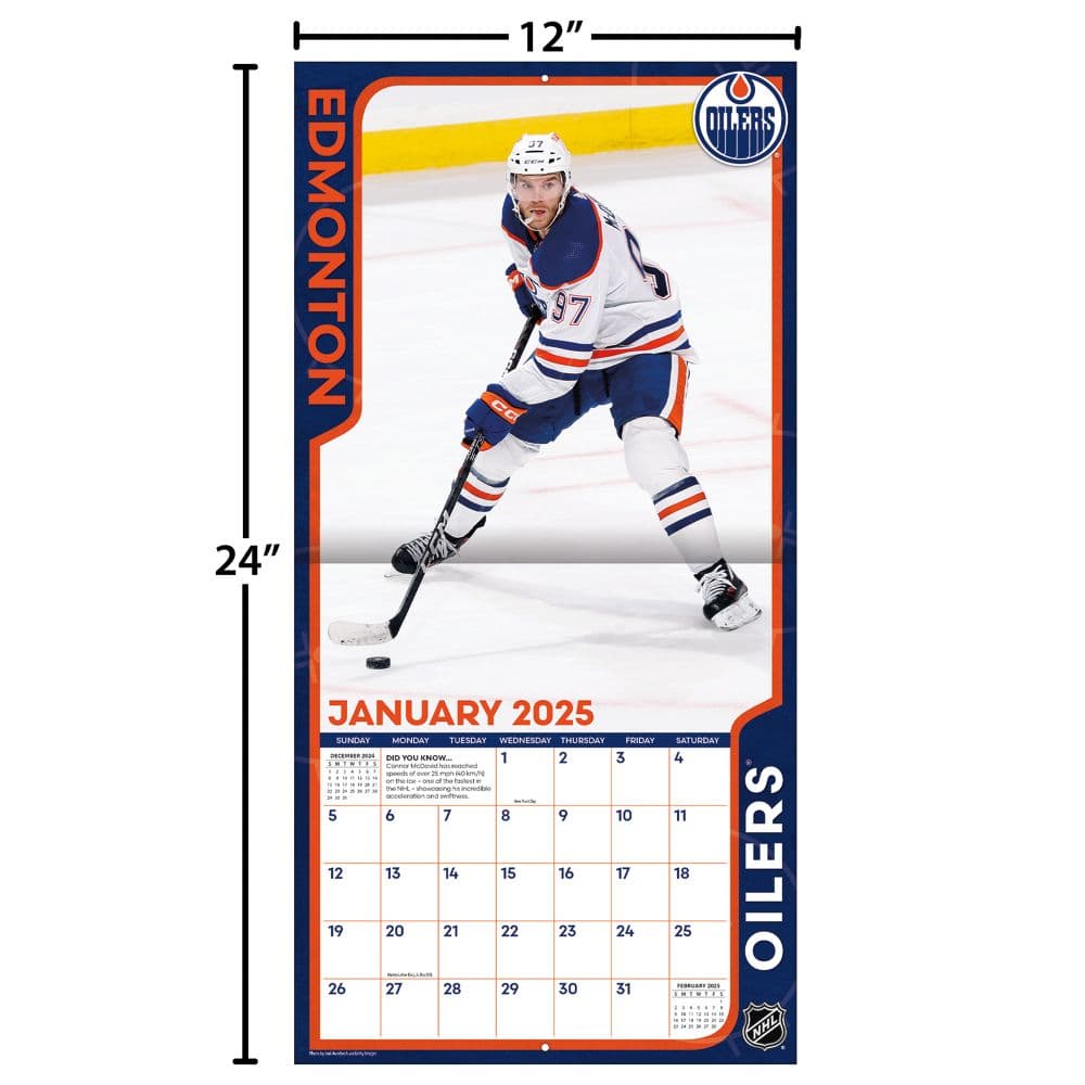 NHL Connor McDavid 2025 Wall Calendar Fifth Alternate Image width=&quot;1000&quot; height=&quot;1000&quot;