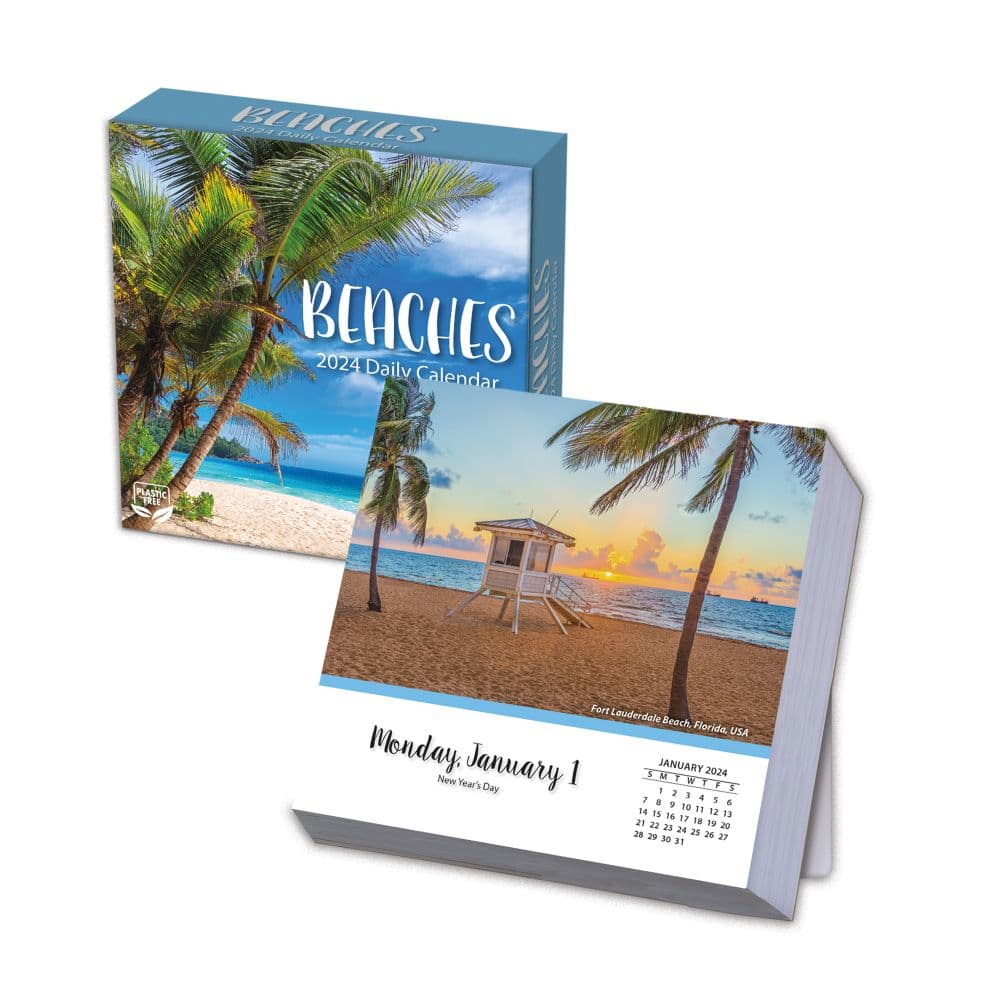 Beaches 2025 Desk Calendar