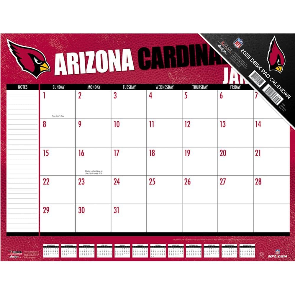 Arizona Cardinals 2023 Desk Pad
