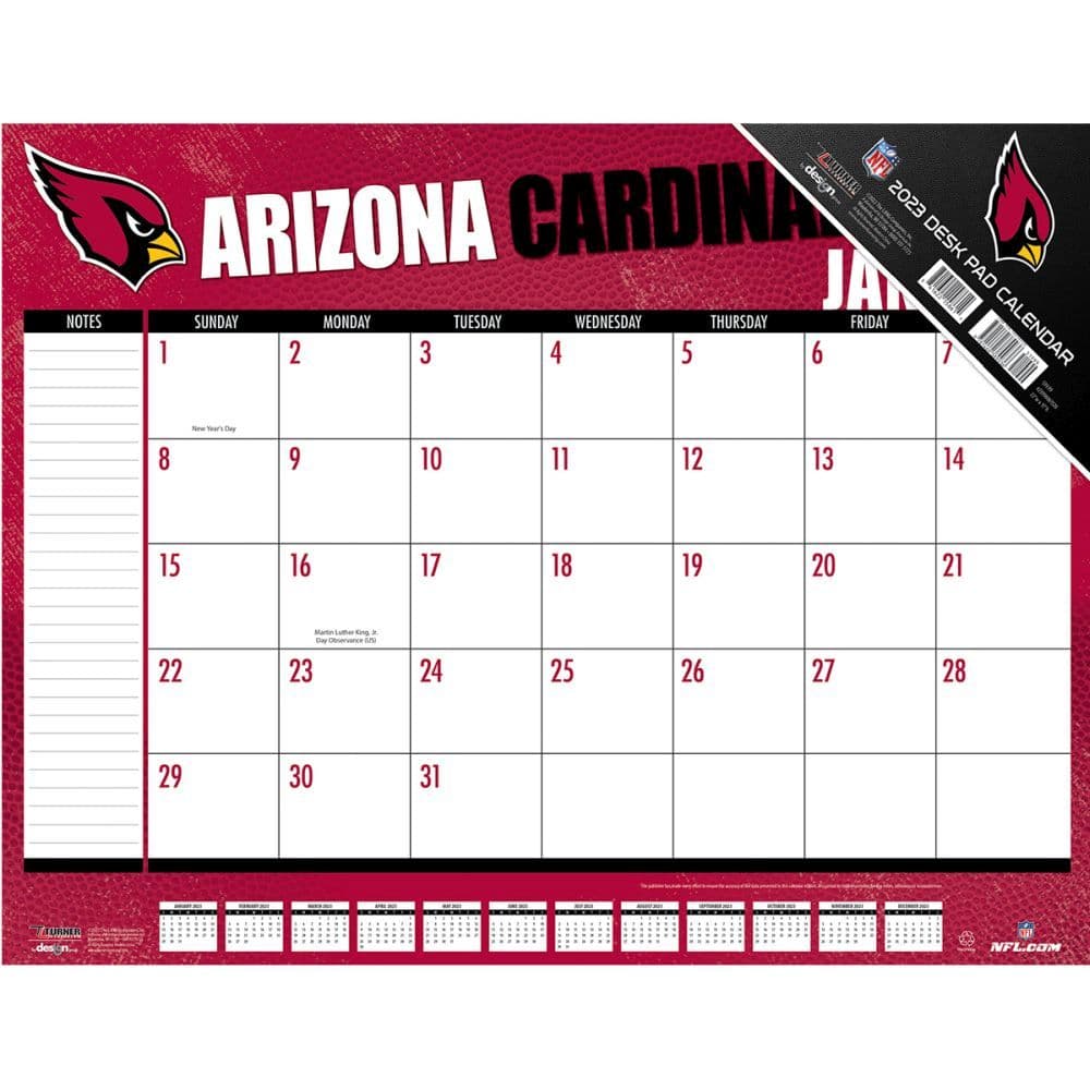 NFL Arizona Cardinals 2023 Desk Pad 