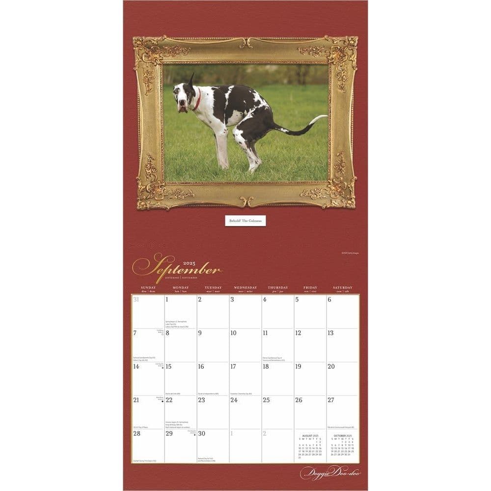 Doggie Doo Doo 2025 Wall Calendar Third Alternate Image