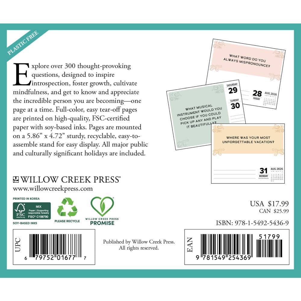 One Question A Day 2026 Desk Calendar First Alternate Image