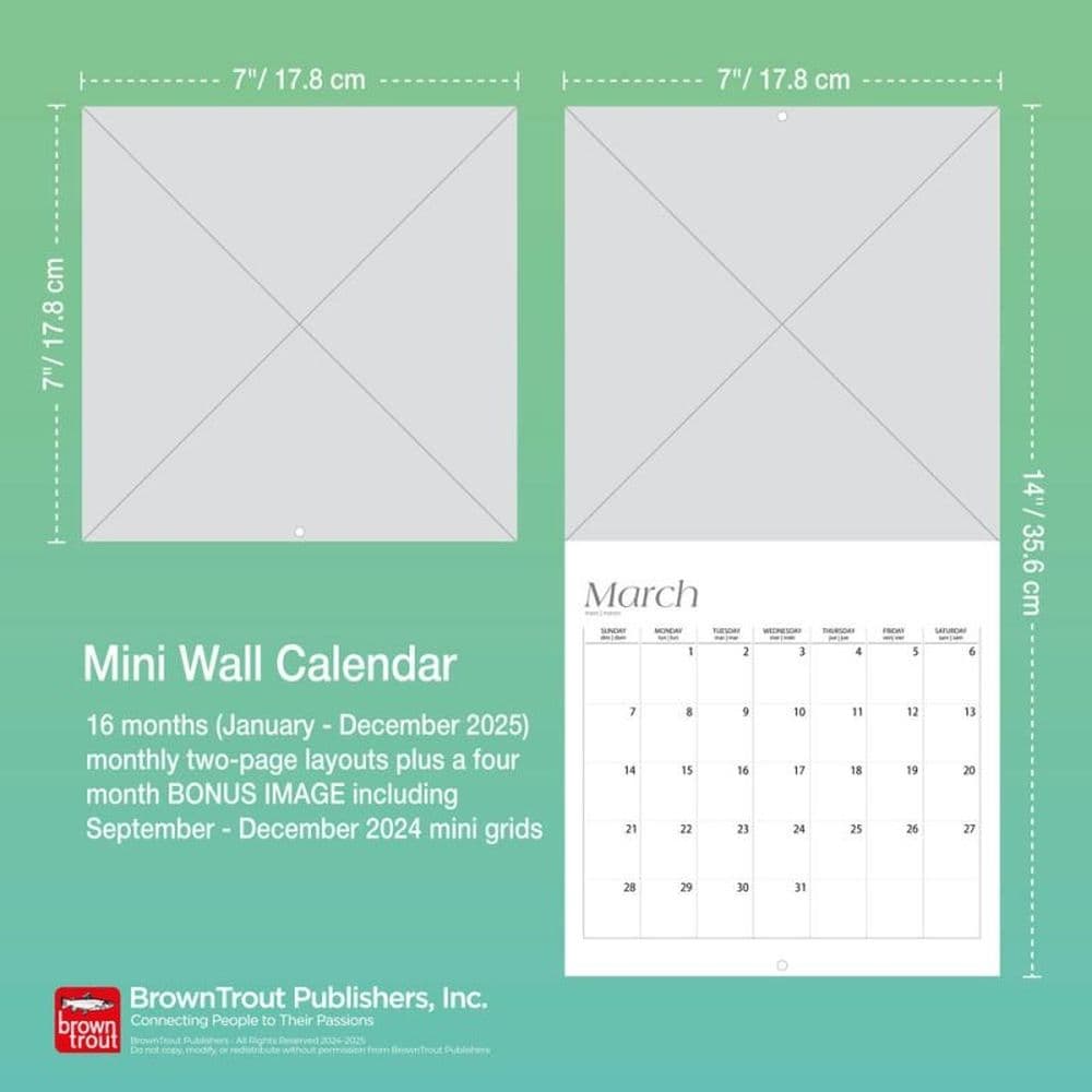 National Parks 2025 Mini Wall Calendar Sixth Alternate Image