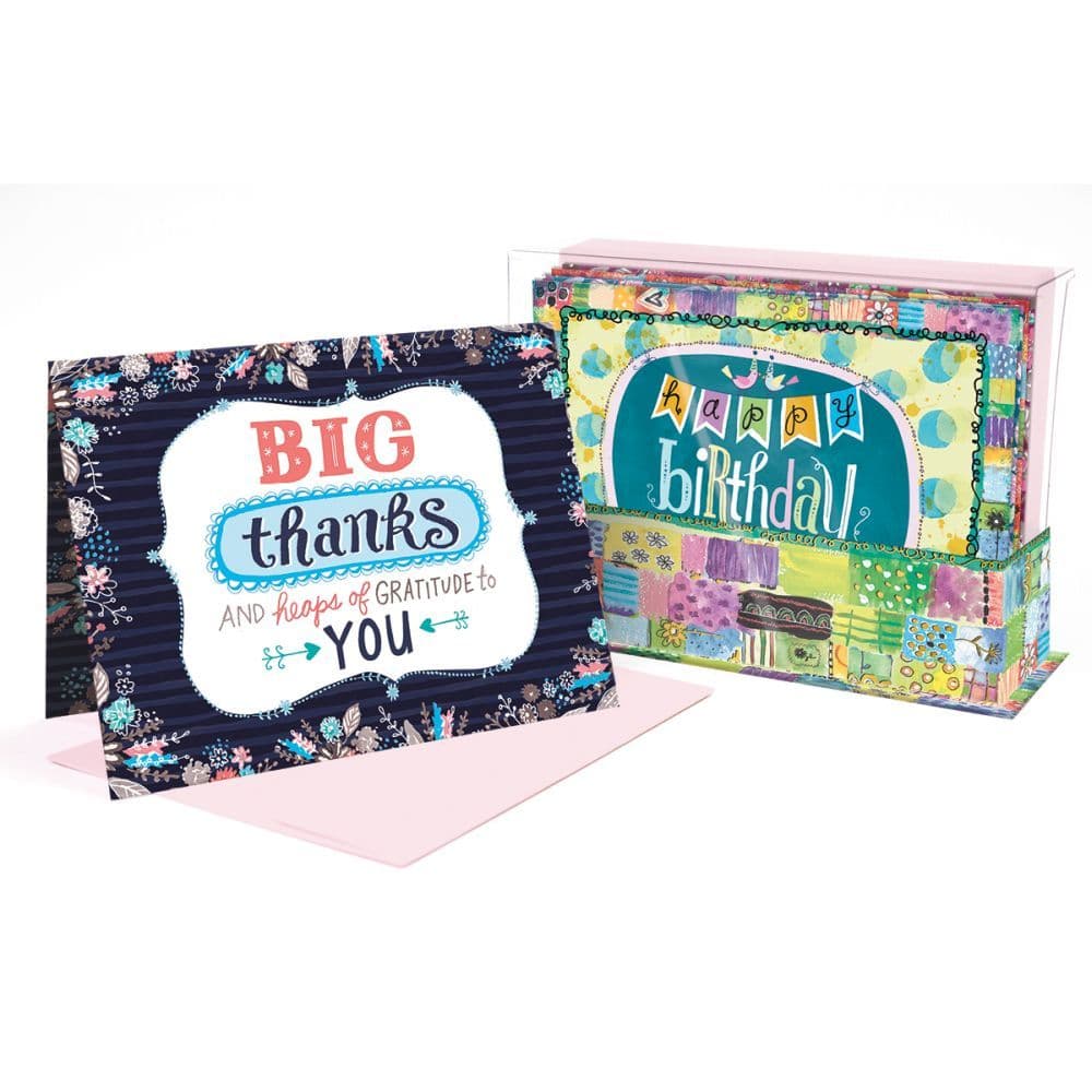 Happy Life All-Occasion Note Cards (18 pack) by Lori Siebert