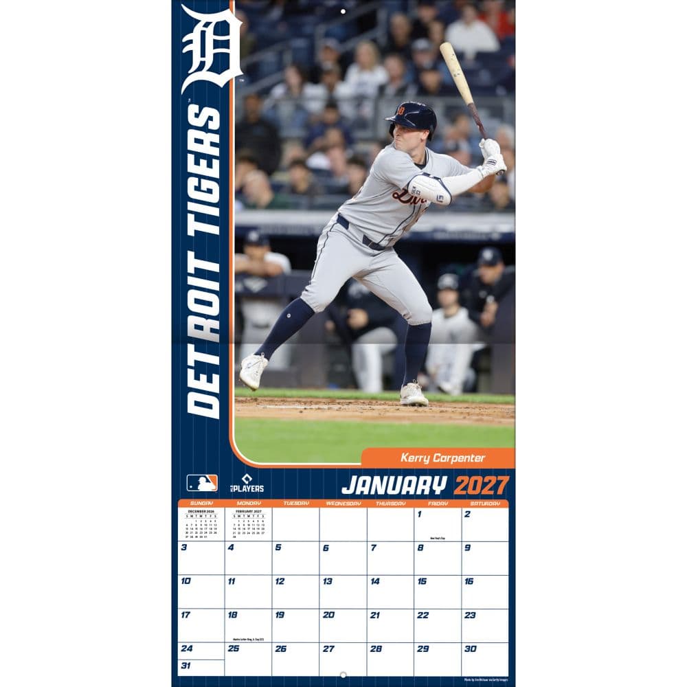 MLB Detroit Tigers 2027 Wall Calendar Third Alternate Image