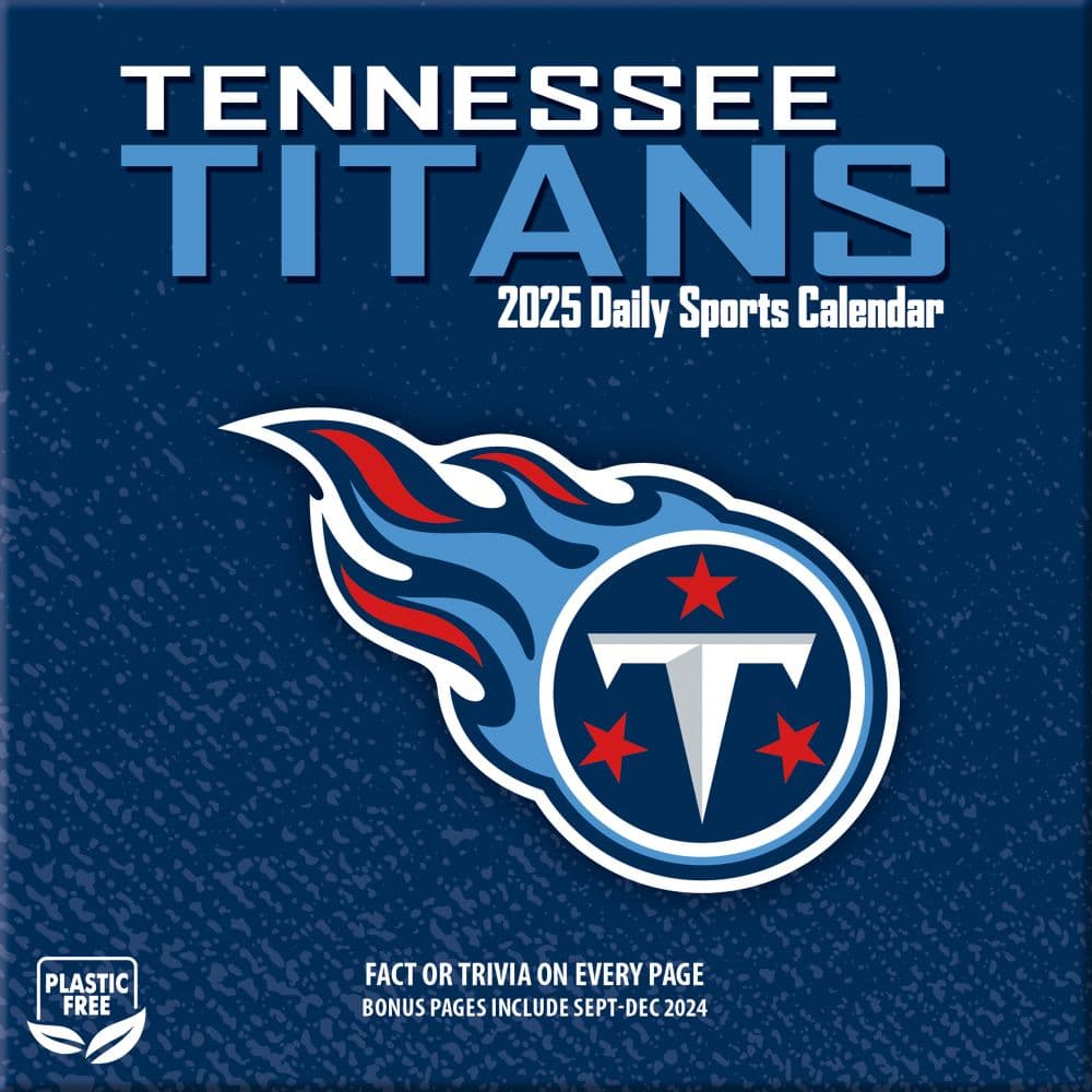 NFL Tennessee Titans 2025 Desk Calendar front