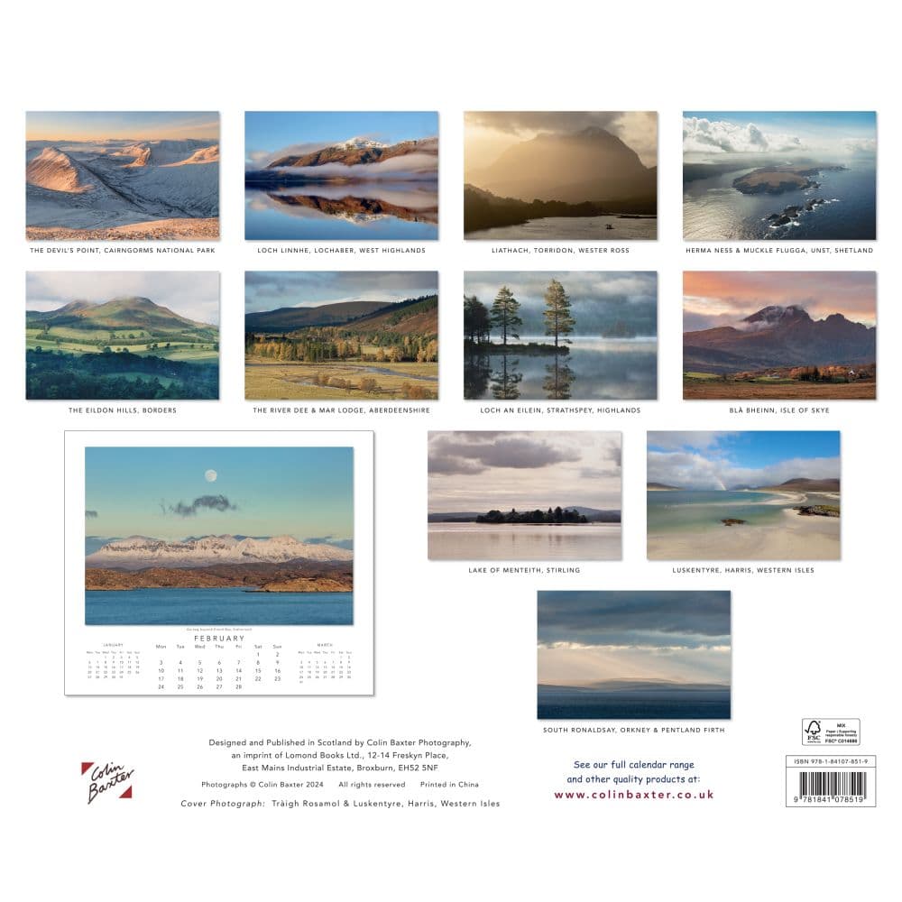 Scotland Light and Land 2025 Wall Calendar First Alternate Image width="1000" height="1000"