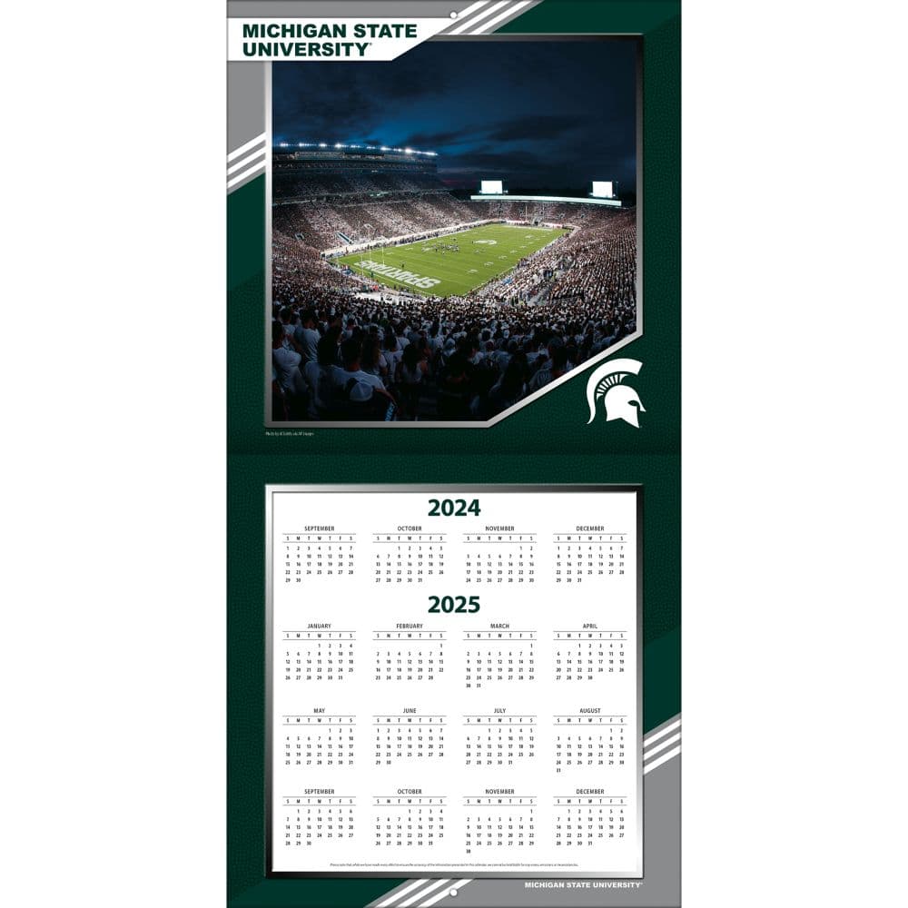 Michigan State Spartans 2025 Wall Calendar_ALT2