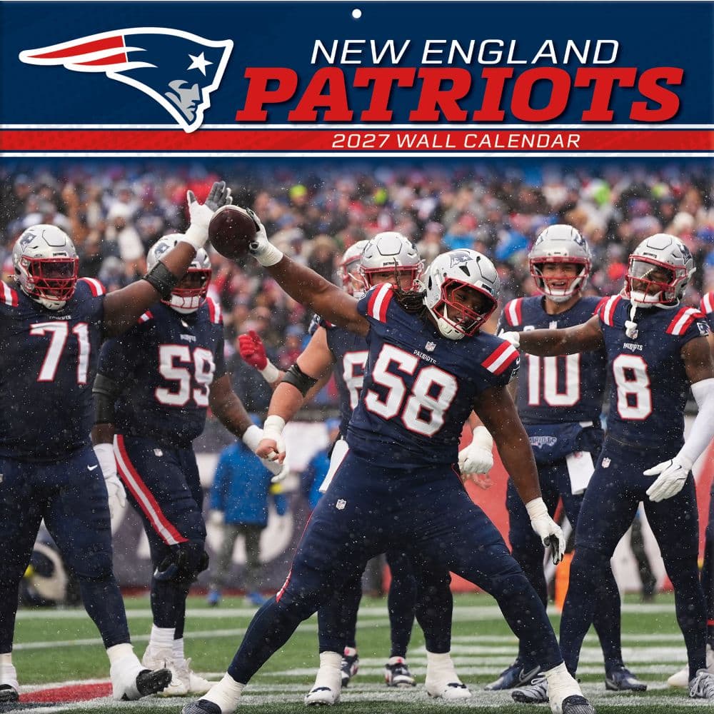 NFL New England Patriots 2027 Wall Calendar Main Product Image