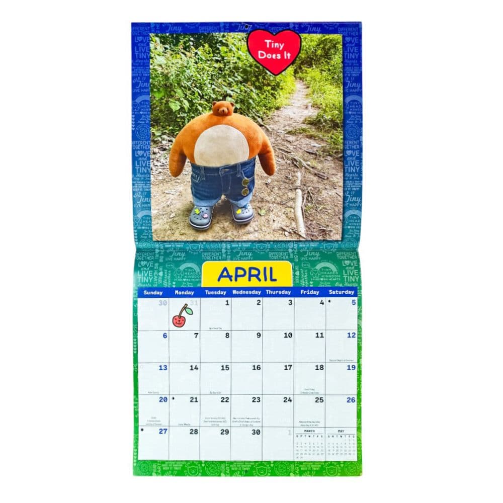 Tiny Headed Kingdom 2024 Wall Calendar April