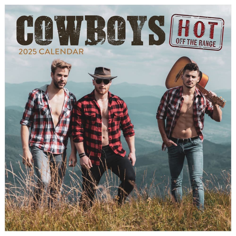 Cowboys Hot 2025 Wall Calendar