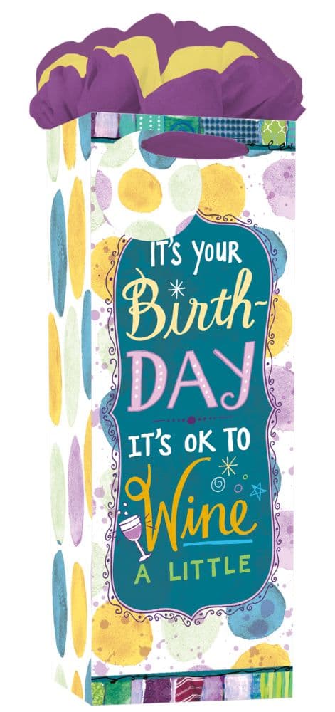 Birthday Bash Bottle GoGo Gift Bag by Lori Siebert