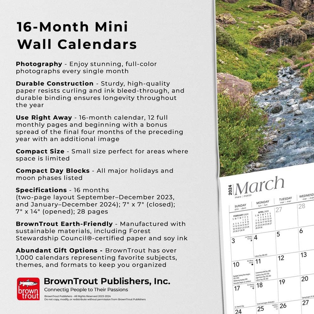 Colorado 2024 Mini Wall Calendar