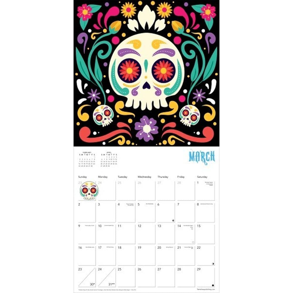 Sugar Skulls 2025 Wall Calendar Second Alternate Image