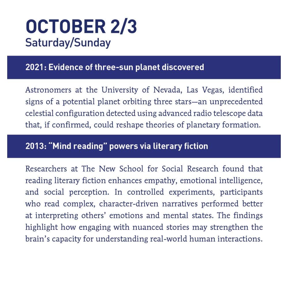 This Day in Science 2027 Desk Calendar Second Alternate Image