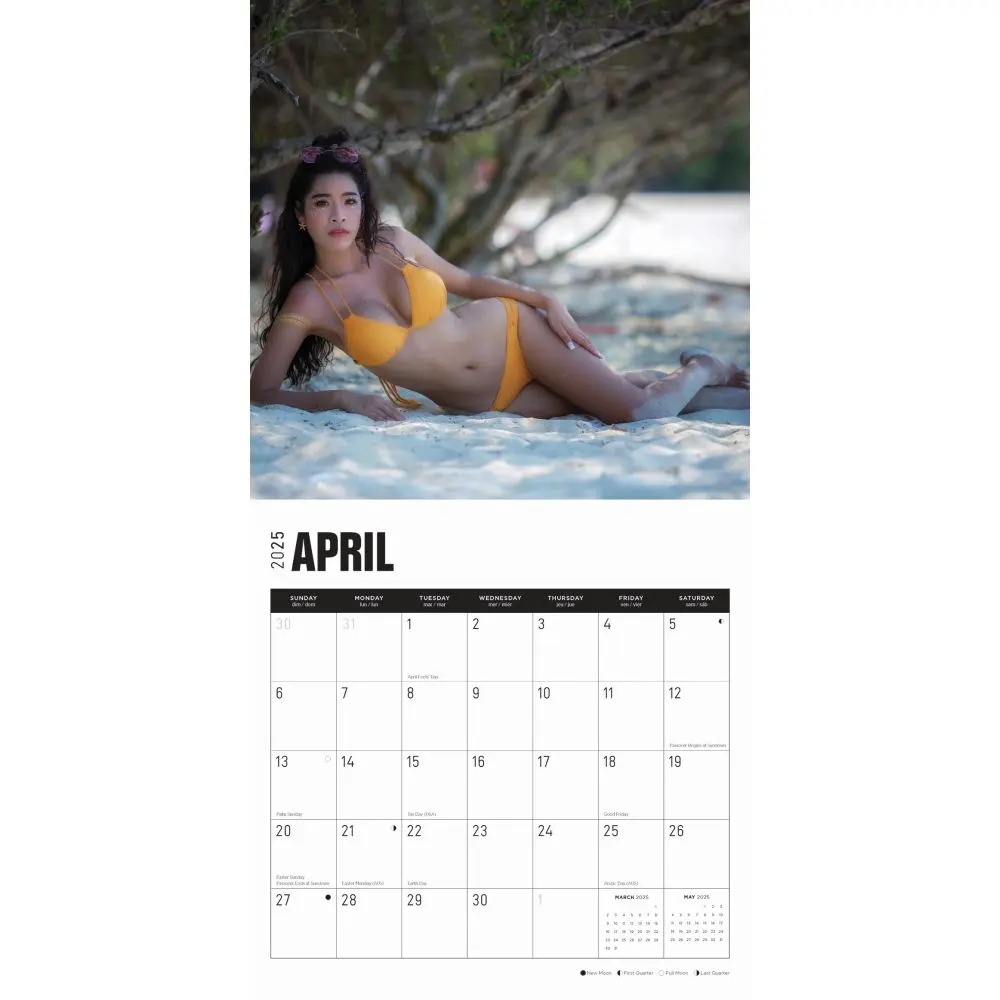 Asian Babes 2025 Wall Calendar