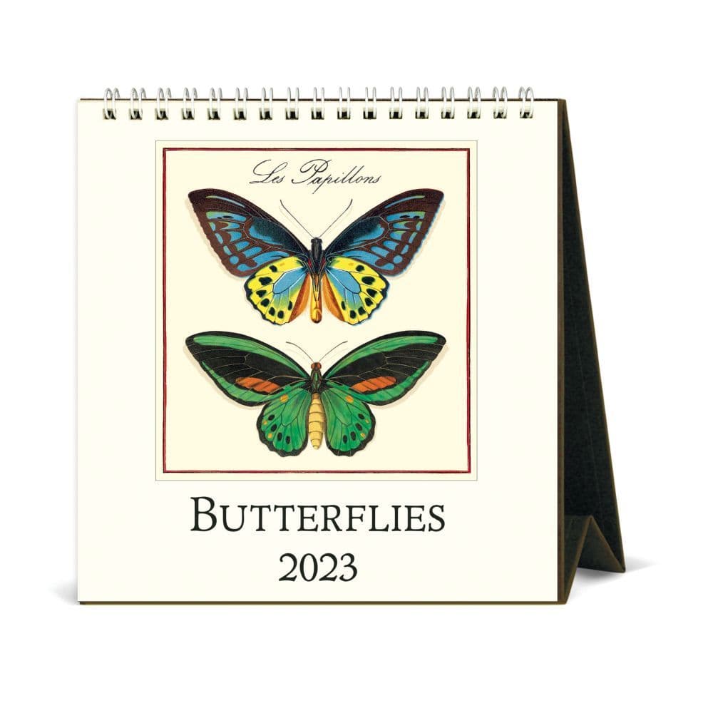 Cavallini Papers & Co. Butterflies 2023 Easel Calendar