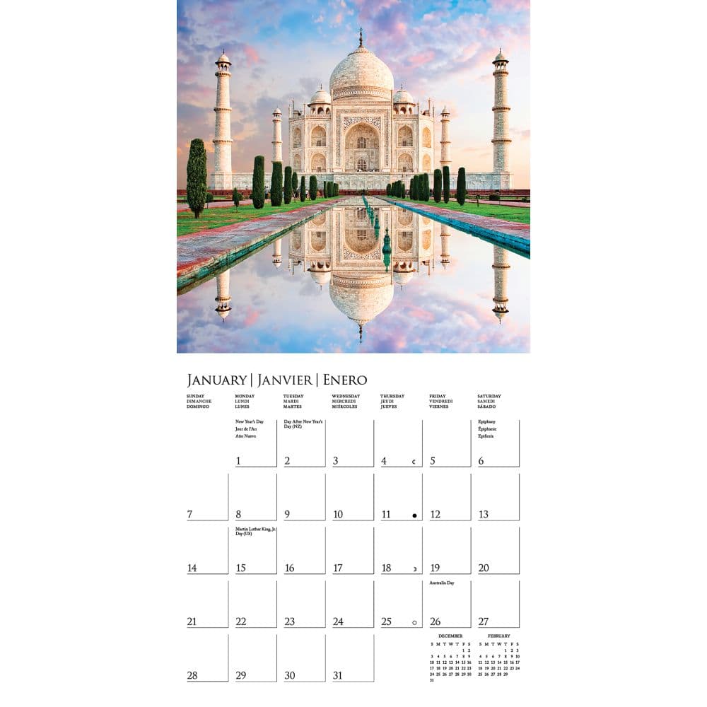 Wonders of the World 2024 Mini Wall Calendar Second Alternate Image width=&quot;1000&quot; height=&quot;1000&quot;