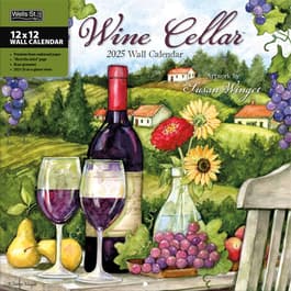 Susan Winget Wine Cellar 2025 Wall Calendar