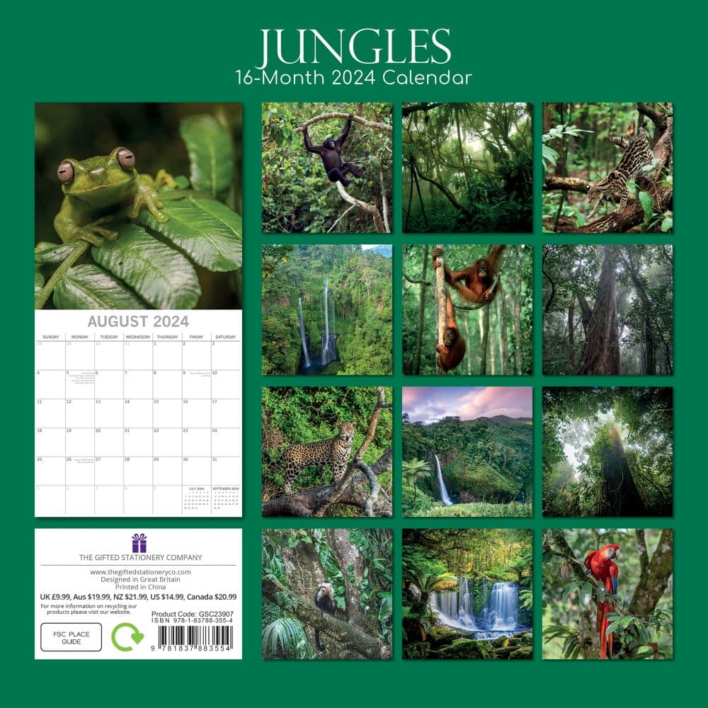 Jungles 2024 Wall Calendar Alternate Image 1