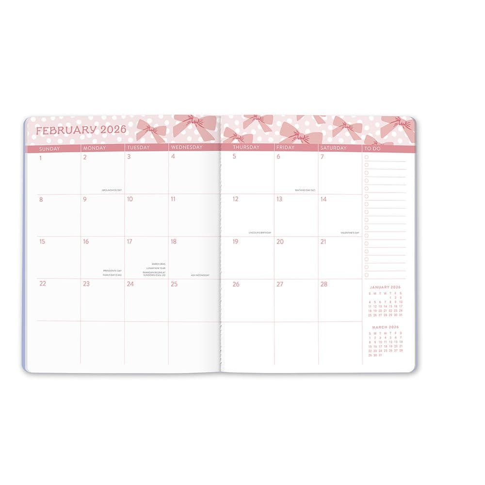 Sweet Bows Monthly 2026 Planner Third Alternate Image