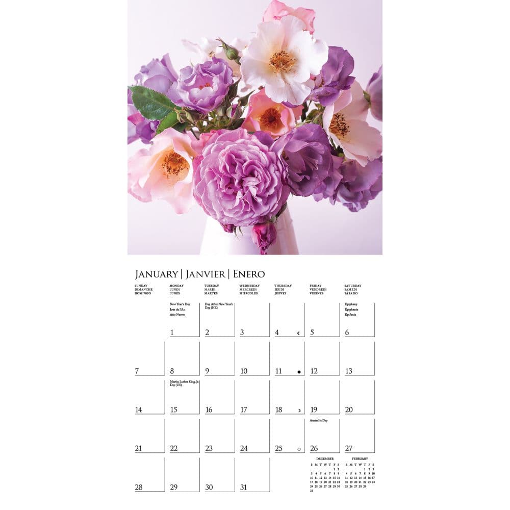 Garden Bouquets 2024 Mini Wall Calendar