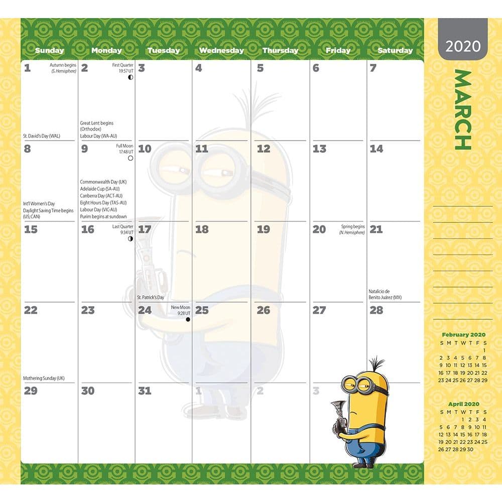 Minions Dry Erase CalendarPlanner