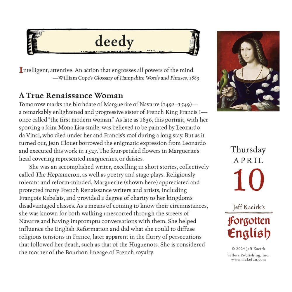 Forgotten English 2025 Desk Calendar - Calendars.com