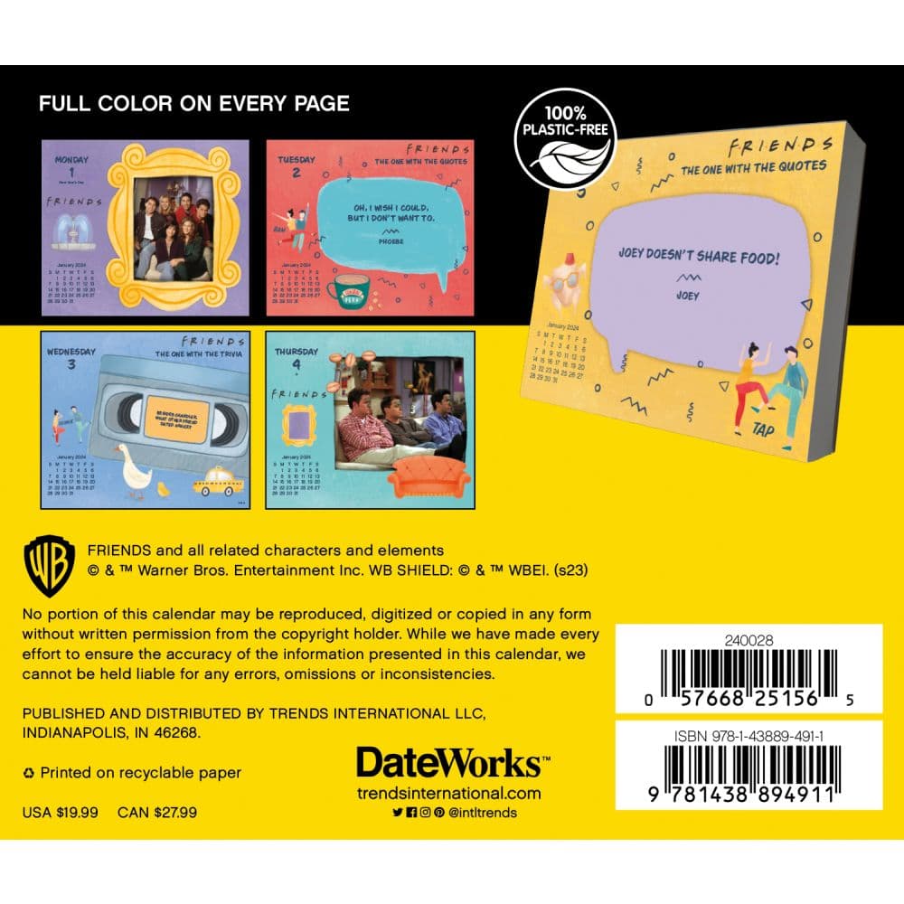 Friends 2024 Desk Calendar - Calendars.com