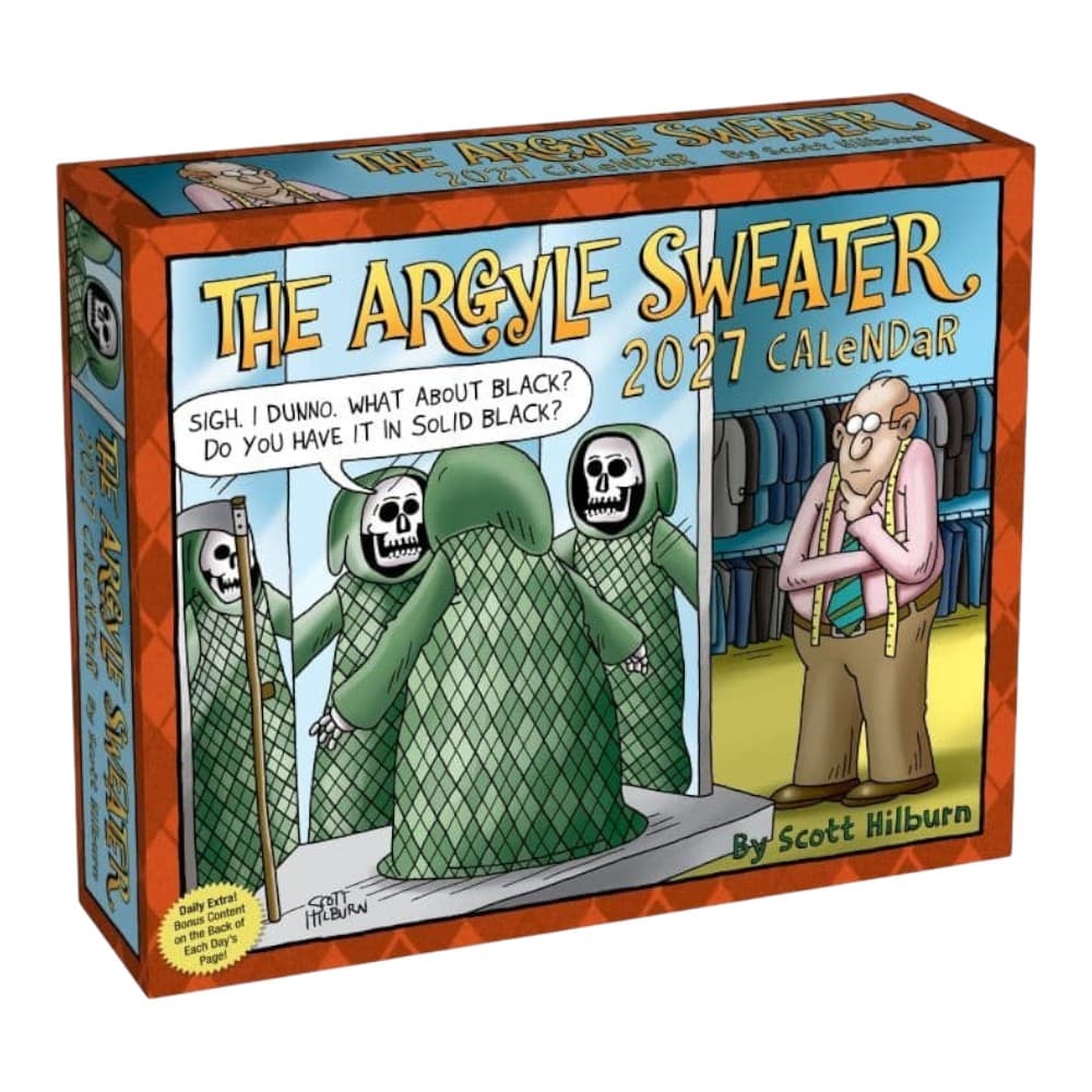 Argyle Sweater 2027 Desk Calendar