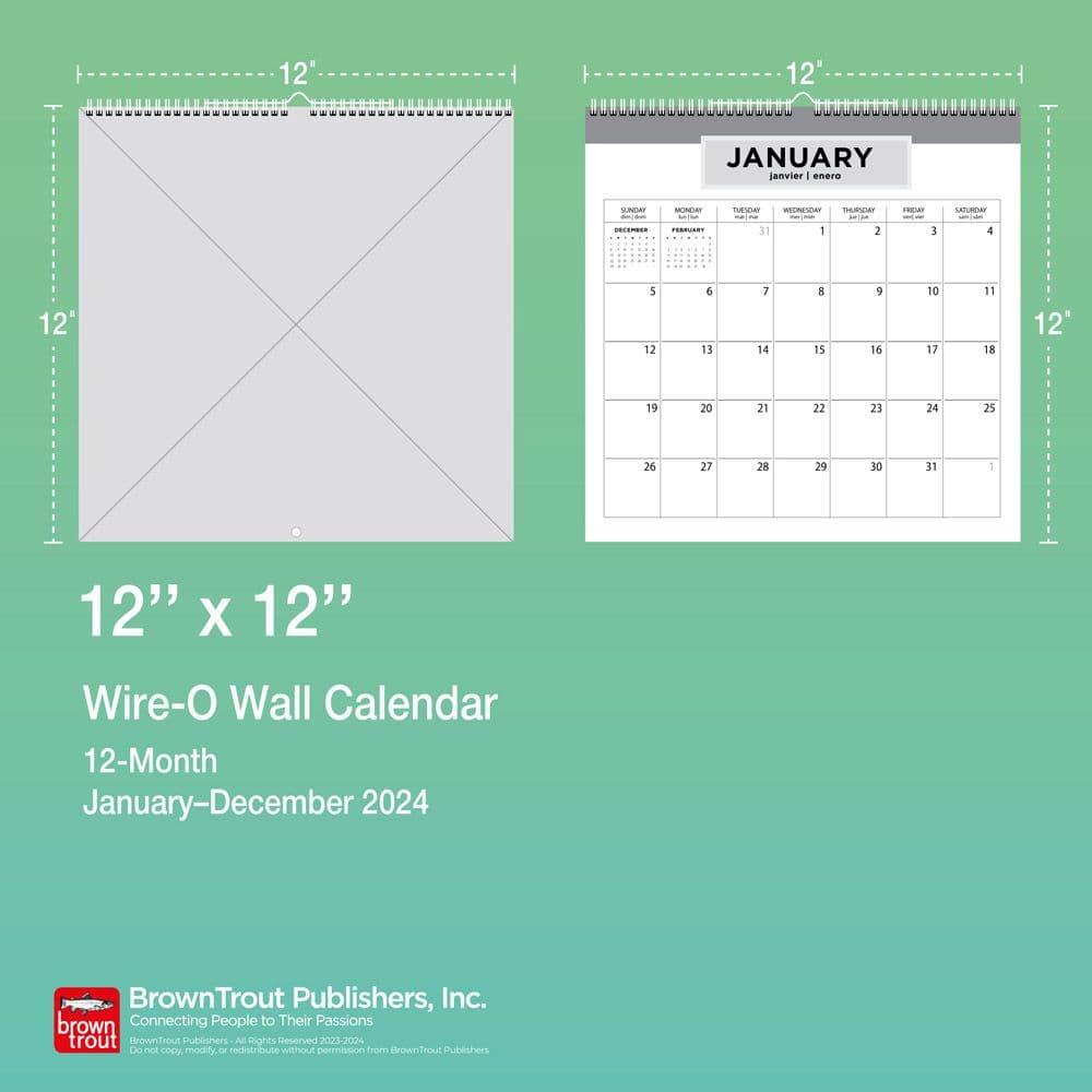 Seaside Currents Spiral 2024 Wall Calendar