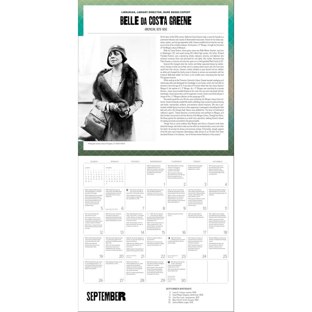 365 Days of Black History 2027 Wall Calendar Second Alternate Image