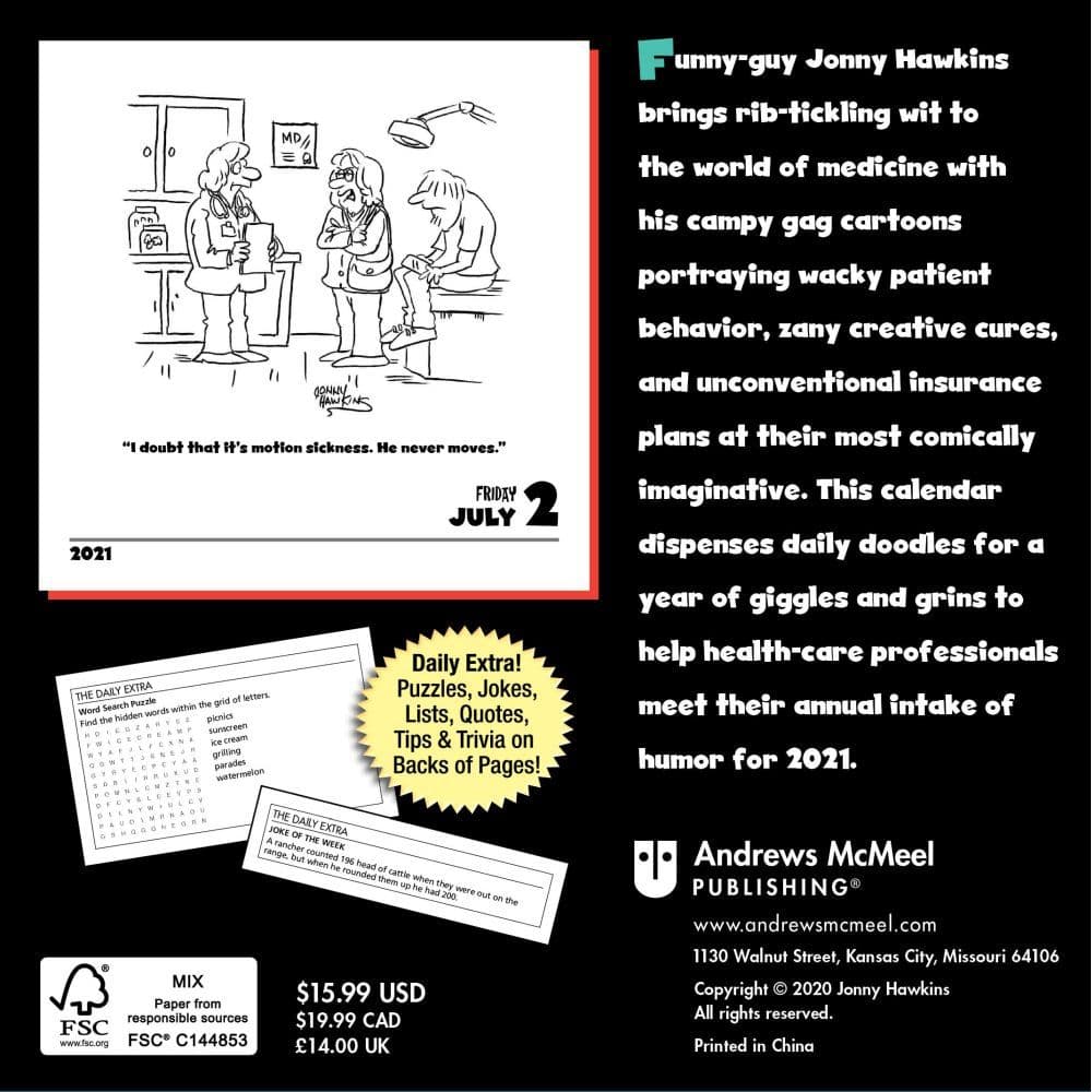 Medical Cartoon Desk Calendar Calendars Com