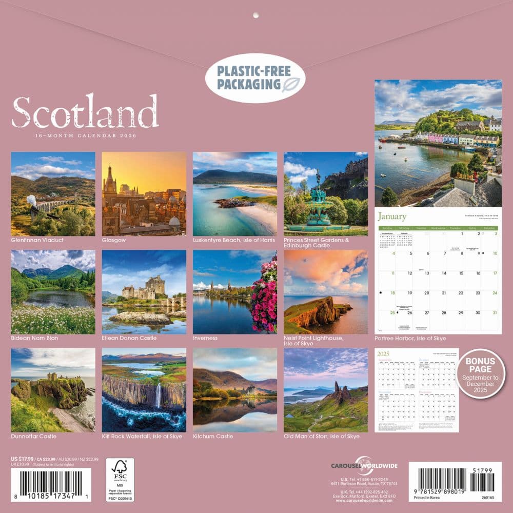 Scotland 2026 Wall Calendar First Alternate Image