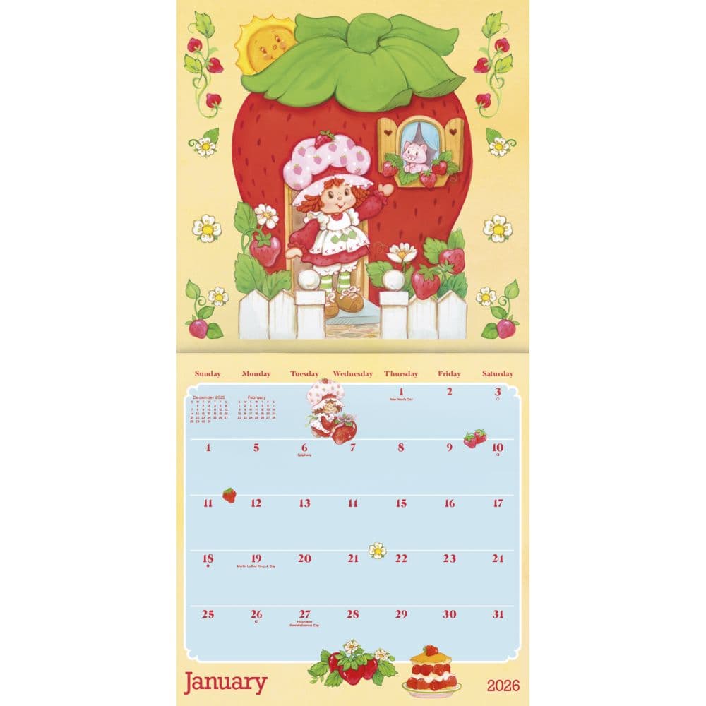 Strawberry Shortcake 2026 Wall Calendar Second Alternate Image