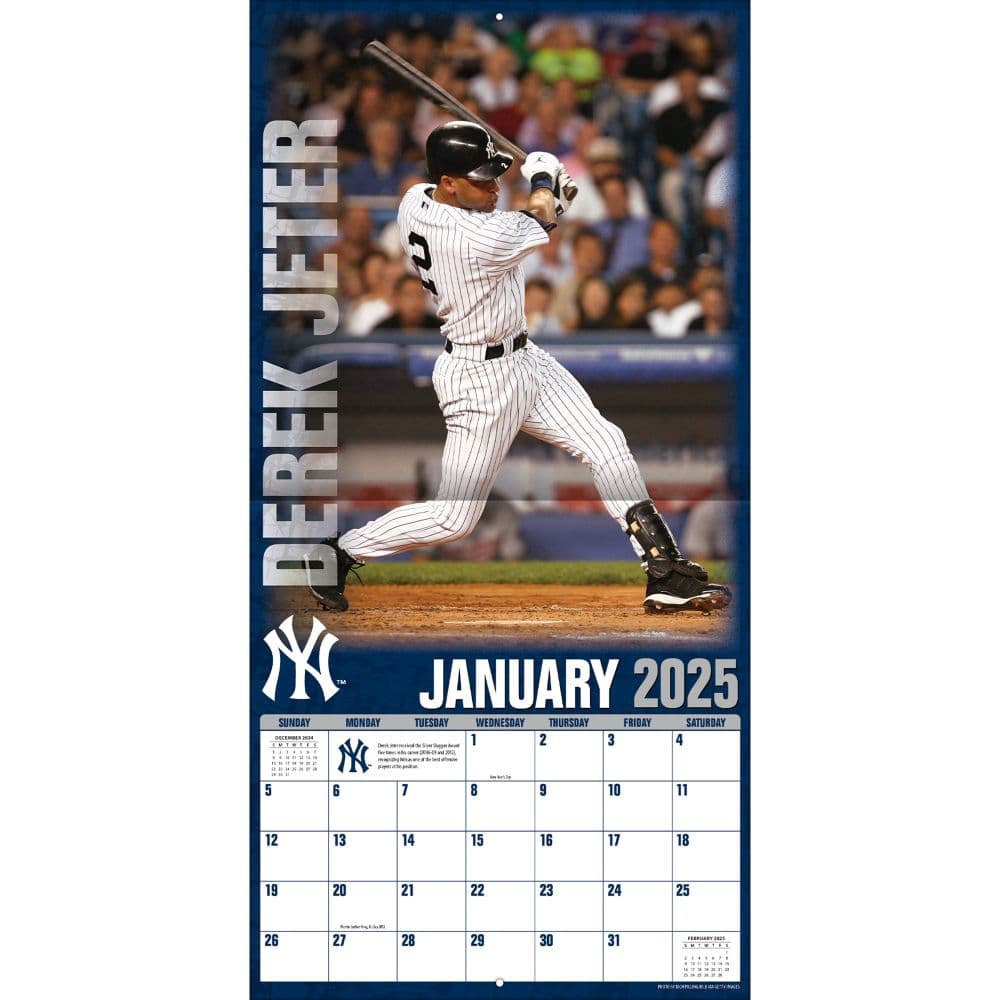 MLB Derek Jeter 2025 Wall Calendar Third Alternate Image