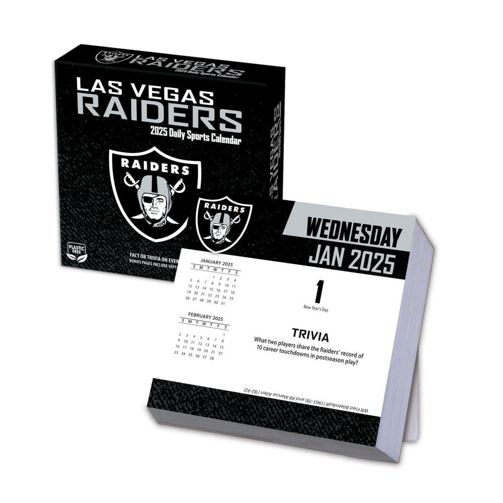 image NFL Las Vegas Raiders 2025 Desk Calendar Main Image
