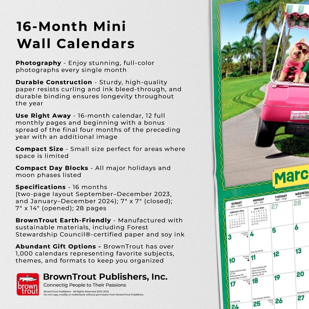 Avanti Dogs Gone Wild 2024 Mini Wall Calendar Fourth Alternate Image width=&quot;1000&quot; height=&quot;1000&quot;