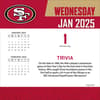 image NFL San Francisco 49ers 2025 Desk Calendar