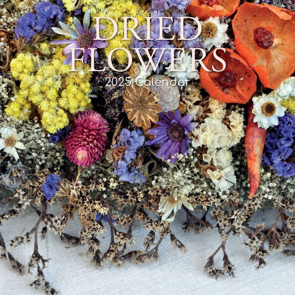 Dried Flowers 2025 Wall Calendar