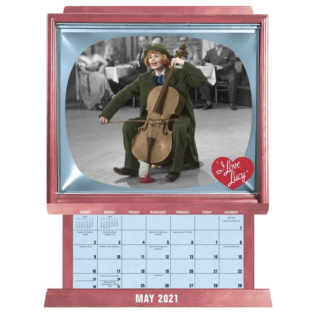 I Love Lucy Fun Shape Wall Calendar