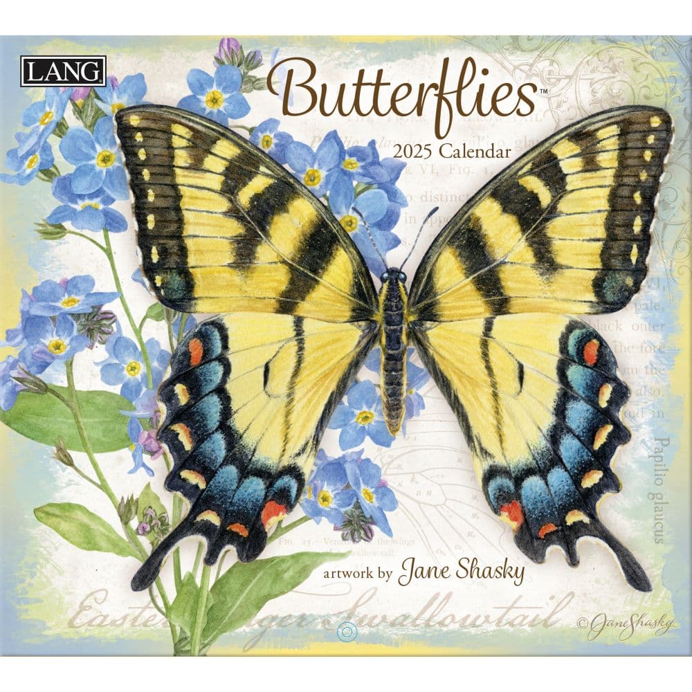 Butterflies 2025 Wall Calendar by Jane Shasky