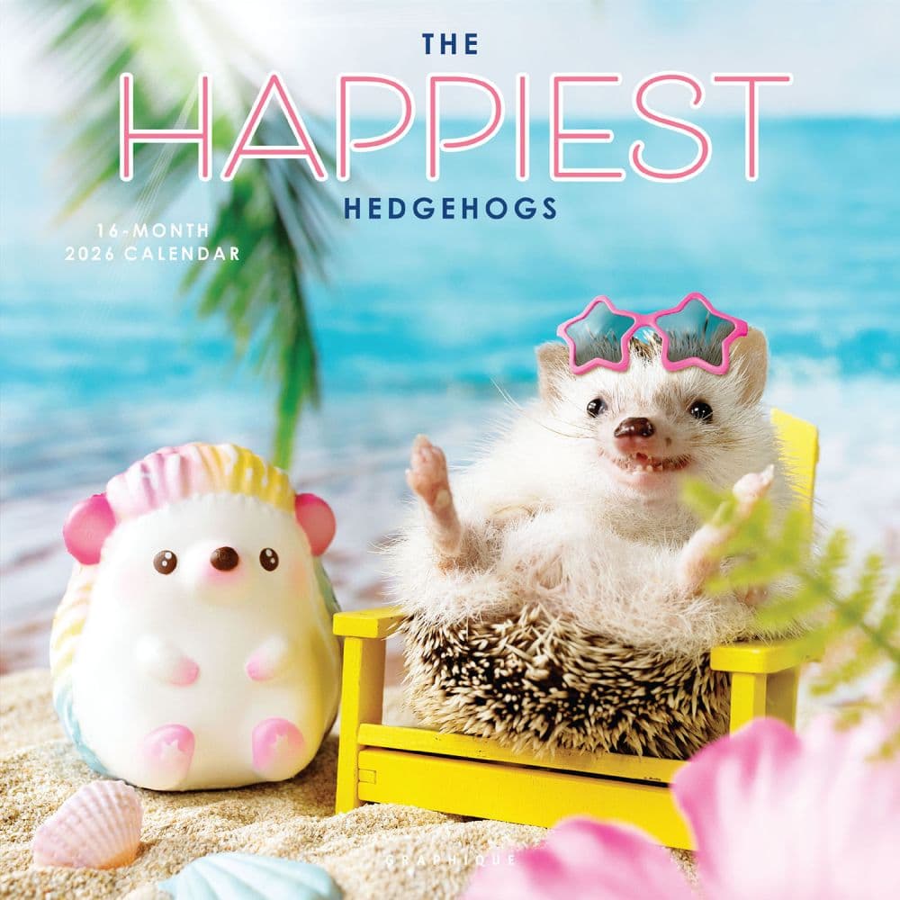 Happiest Hedgehogs 2026 Wall Calendar  Main Image