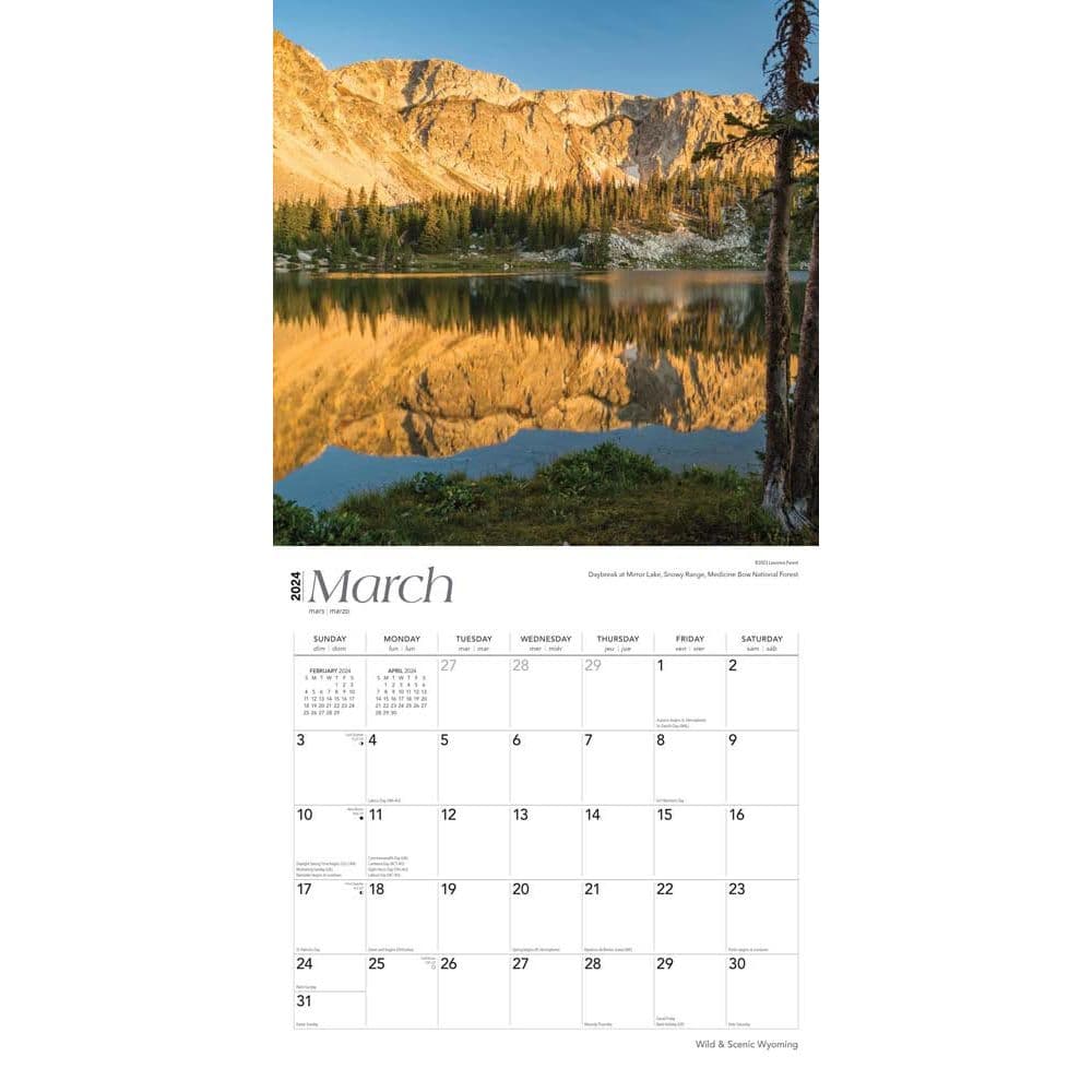 Wyoming Wild and Scenic 2024 Wall Calendar