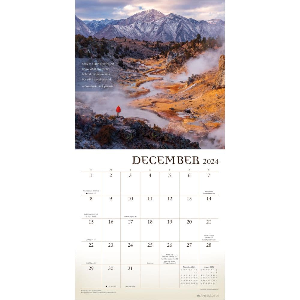 Wanderlust 2024 Wall Calendar December